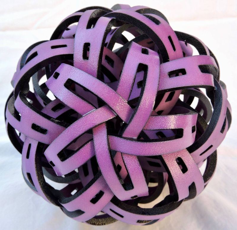 Purple woven sculptural form