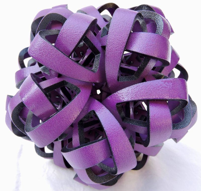 Violet woven sculptural form